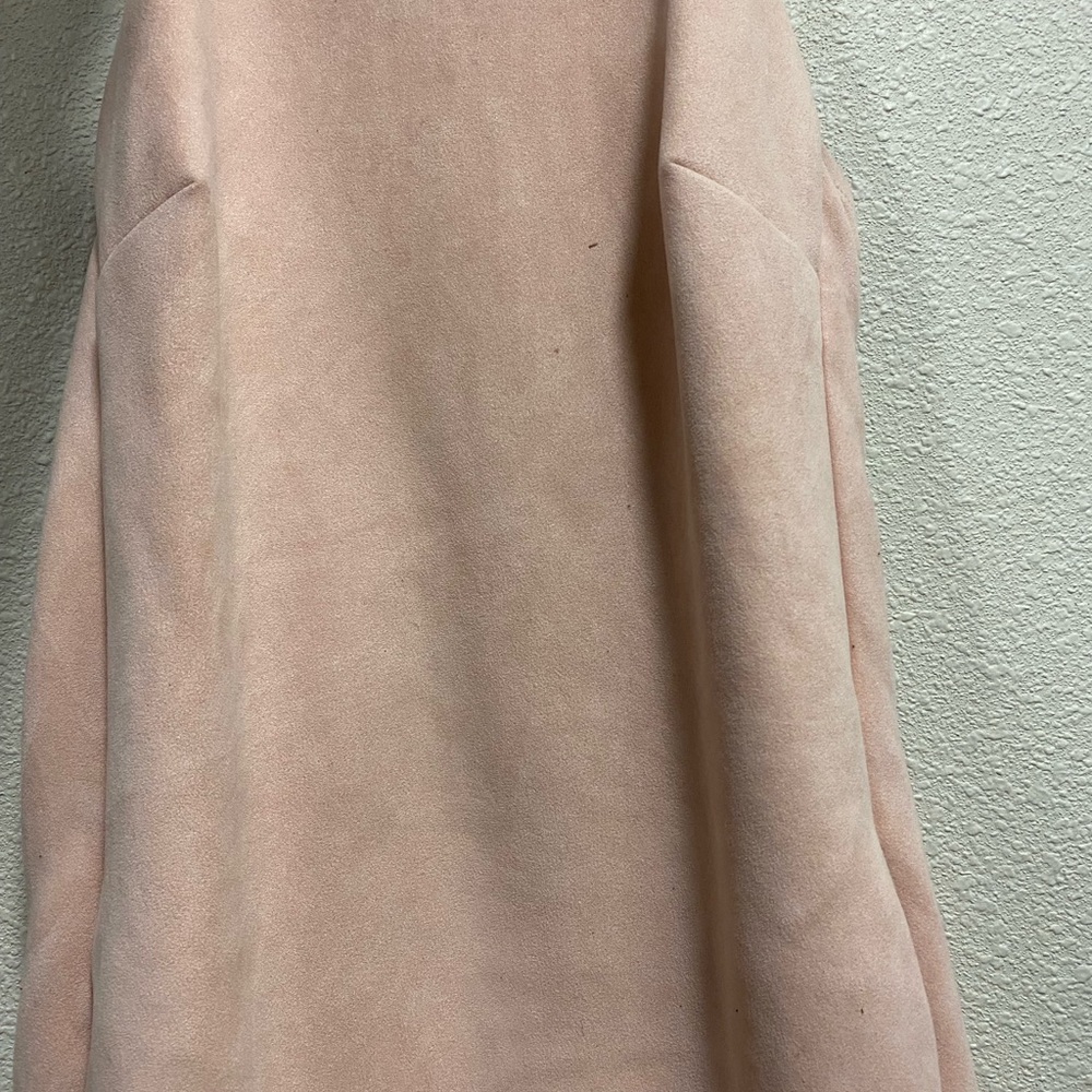 Blush Pink Suede Skirt